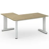 Stoły i stoliki do biura - B2B Partner Biurko Flexible L 1600 x 1400 mm, dąb naturalny 468283 - miniaturka - grafika 1