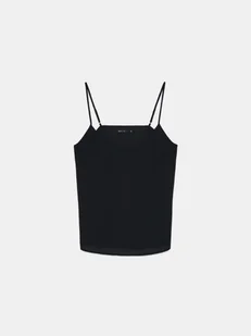 Mohito - Czarny top basic - czarny - Bluzki damskie - miniaturka - grafika 1
