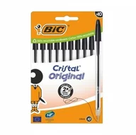Długopisy - Długopis Cristal Original 10szt czarny BIC - miniaturka - grafika 1