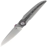 Noże - Nóż składany Bestech Prydwen Grey Titanium/Purple Haze Fat Carbon, Stonewashed/Satin MagnaCut by Kombou (BT2409A) - miniaturka - grafika 1