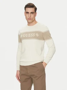 Guess Sweter M5GR05 Z3MI1 Beżowy Regular Fit - Swetry męskie - miniaturka - grafika 1