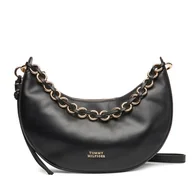 Torebki damskie - Torebka Tommy Hilfiger Moon Leather Crossover AW0AW17467 Czarny - miniaturka - grafika 1