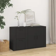Szafki do salonu - Lumarko Szafka, czarna, 100x33x59,5 cm, materiał drewnopochodny - miniaturka - grafika 1