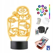 Lampy stojące - Lampka Na Biurko Nocna Minionki Minionek 16Kolorów Led Plexido - miniaturka - grafika 1