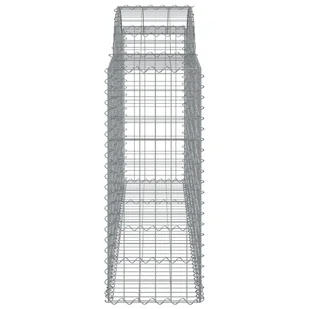 vidaXL Kosze gabionowe, 2 szt, 200x50x100/120 cm, galwanizowane żelazo - Ogrodzenia - miniaturka - grafika 6