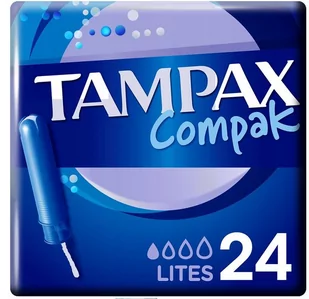 Tampax, Tampony z aplikatorem, Compak Lites, 24 szt. - Tampony - miniaturka - grafika 1