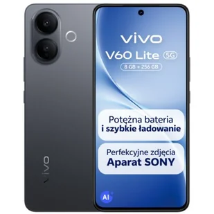 Vivo V60 Lite 5G 8/256GB Czarny - Telefony komórkowe - miniaturka - grafika 1
