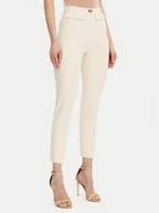 Spodnie damskie - Elisabetta Franchi Spodnie materiałowe PA-077-51E2-V320 Écru Regular Fit - miniaturka - grafika 1