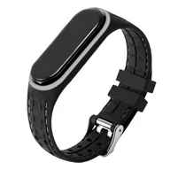 Akcesoria do smartwatchy - Opaska Pasek Sportowy do Xiaomi Mi Band 5/6 "Czarno-szary" - miniaturka - grafika 1