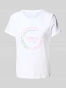 Koszulki i topy damskie - T-shirt o kroju regular fit z czystej bawełny - miniaturka - grafika 1