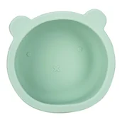 Miseczki i talerzyki dla dzieci - FREEON SILIKONOWA MISECZKA MIŚ MIĘTOWY - miniaturka - grafika 1