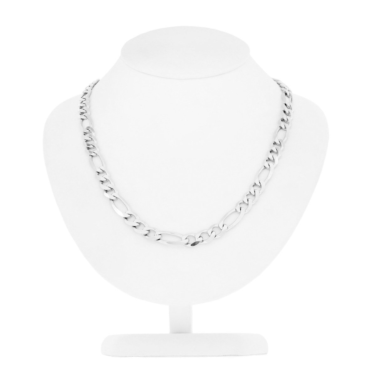 Srebrny łańcuszek pełny Figaro 55 cm pr. 925