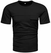 Koszulki męskie - Koszulka męska czarna z kieszonką Recea - miniaturka - grafika 1