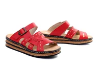 Klapki i japonki damskie - RIEKER 62976-33 red, klapki damskie - Rieker - miniaturka - grafika 1