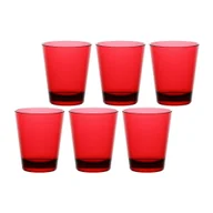 Szklanki - ROSE&TULIPANI FIABA Zestaw 6 akrylowych szklanek 440 ml, czerwony - miniaturka - grafika 1