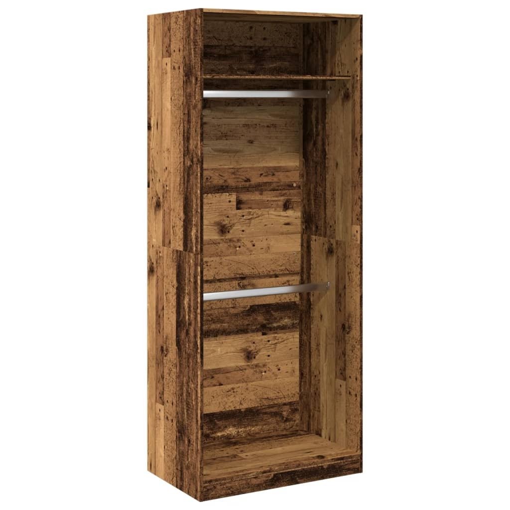 vidaXL Szafa o wyglądzie starego drewna 80x50x200 cm materiał drewnopochodny