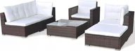 Meble ogrodowe - Elior zestaw mebli ogrodowych Myst, brązowy 4178 - miniaturka - grafika 1