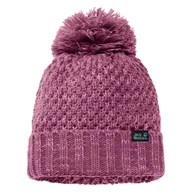 Czapki damskie - Damska Czapka zimowa JACK WOLFSKIN HIGHLOFT KNIT CAP WOMEN 1908011-2094 – Fioletowy - miniaturka - grafika 1