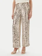 Spodnie damskie - Bruuns Bazaar Spodnie materiałowe Brinna BBW4390 Srebrny Loose Fit - miniaturka - grafika 1