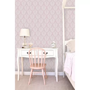 Flizelina tapeta Adamaszek pastelowy róż 208x146cm - Tapety - miniaturka - grafika 1