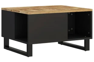 Stolik kawowy w stylu loft z drewnianym blatem jasnobrązowy G2-Z99 - Ławy i stoliki kawowe - miniaturka - grafika 1