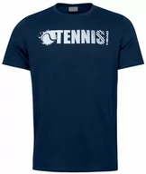 Koszulki sportowe męskie - HEAD Font T-Shirt M Darkblue 2021 - miniaturka - grafika 1