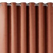 Zasłony - Zasłona MILANA kolor rudy styl klasyczny srebrne przelotki metalowe srebrne szenila 220x175 homede - CURT/HOM/MILANA/CHENILLE/EY - miniaturka - grafika 1