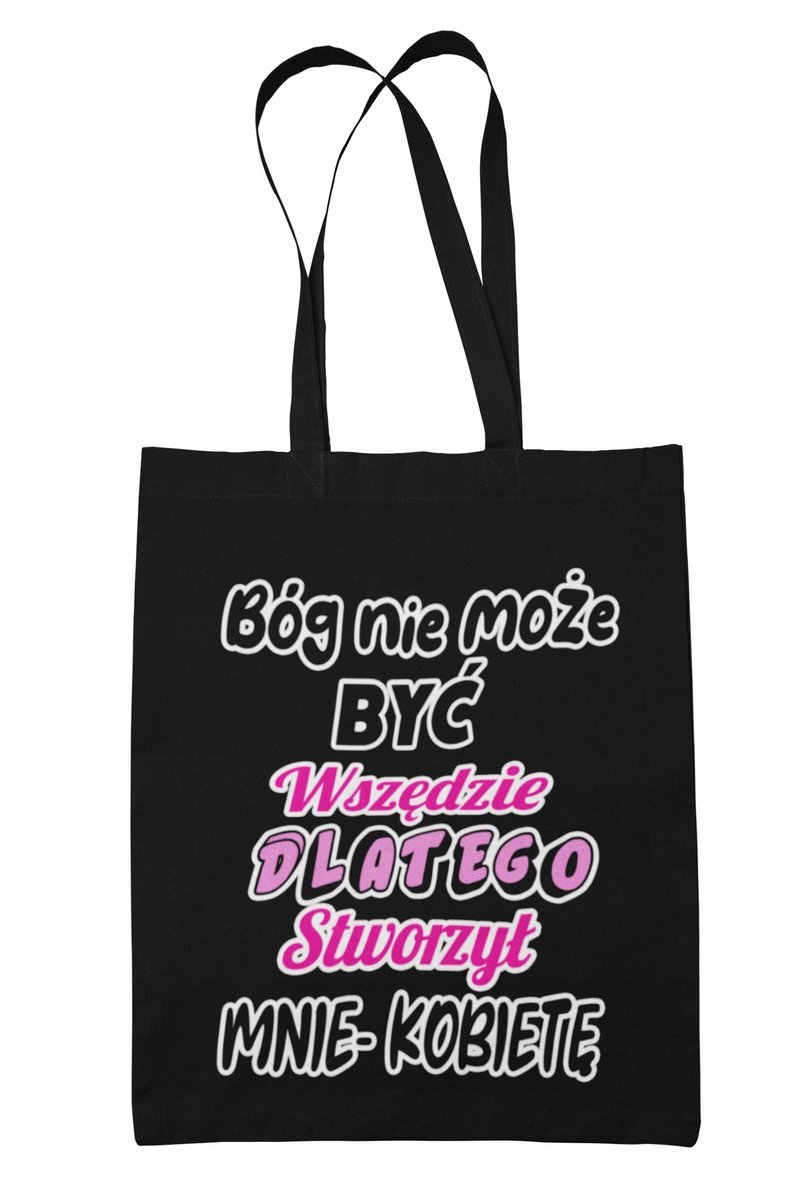 Torba Shopper-materiałowa-na ramie-napis śmieszny