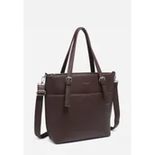 Torebki damskie - Modna Torebka Damska Brązowa Torba LUIGISANTO Shopper - miniaturka - grafika 1