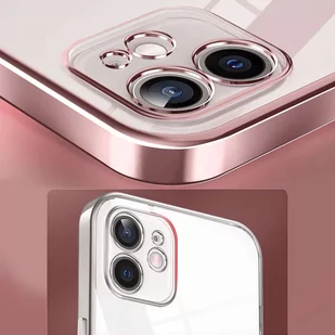 Etui Alogy TPU Luxury Case z osłonką na aparat do Apple iPhone 12 różowo-przezroczyste + Szkło - Etui i futerały do telefonów - miniaturka - grafika 4