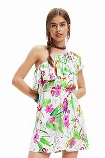 Desigual Sukienka damska, biały, XL - Sukienki - miniaturka - grafika 1