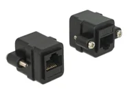 Adaptery i przejściówki - DeLOCK 85124 zmieniacz płci / kabli RJ-45 Czarny - miniaturka - grafika 1