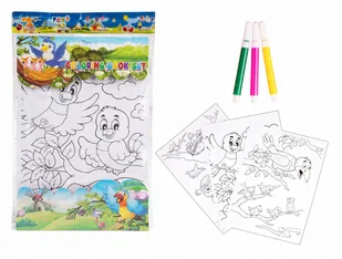 Kolorowanki Rysunki Dla Dzieci 3 Szt Z Pisakami - Zabawki interaktywne dla dzieci - miniaturka - grafika 1