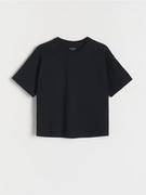 Koszulki dla dziewczynek - Reserved - Bawełniany t-shirt - czarny - miniaturka - grafika 1