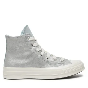 Trampki Converse Chuck 70 Suede Shimmer A08224C Szary - Trampki damskie - miniaturka - grafika 1