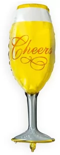 Balon foliowy Kieliszek Cheers - 99 cm -1 szt. - Sylwester - miniaturka - grafika 1