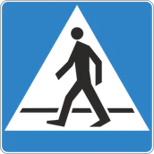 Wyposażenie miejsc publicznych - Znak drogowy informacyjny D-6 Przejście dla pieszych - miniaturka - grafika 1