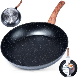 Patelnia granitowa BLACK&WOOD 30 cm - Patelnie - miniaturka - grafika 1