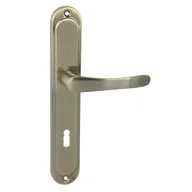 Klamki - Klamka do drzwi wewnętrznych z długim szyldem pod klucz Nova Patyna Domino - miniaturka - grafika 1