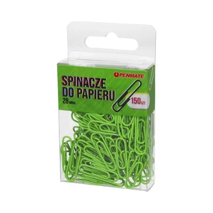 Spinacze do papieru Penmate Zielone 28 mm TT8319 - Pinezki - miniaturka - grafika 2