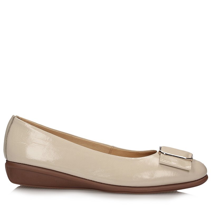 Eleganckie beżowe baleriny Toscanio ALBI 2221 - 37