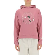 Bluzy damskie - Jeep J Cropped Bluza Damska z Kapturem Print Star Botanical J22w Długa Dzianina Kobiet - miniaturka - grafika 1