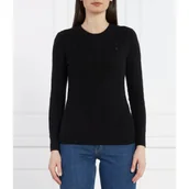 Swetry damskie - POLO RALPH LAUREN Wełniany sweter JULIANNA | Slim Fit | z dodatkiem kaszmiru - miniaturka - grafika 1