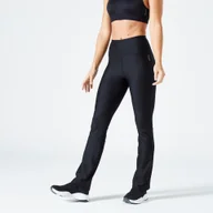 Spodnie sportowe damskie - Legginsy fitness damskie Domyos - miniaturka - grafika 1