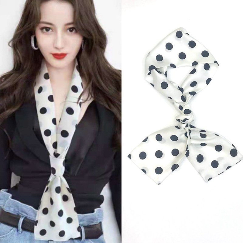 SZAL CHUSTA z nadrukiem damska długa CHUSTKA elegancka APASZKA jak krawat