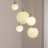 Lampy sufitowe - Lampa wisząca szklana Maroni Argon, możliwość ściemniania, chromowy / srebrny, salon / jadalnia, szkło, nowoczesny - miniaturka - grafika 1