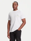 Koszulki męskie - Quiksilver T-Shirt Light Waves Ss EQYZT08175 Biały Comfort Fit - miniaturka - grafika 1