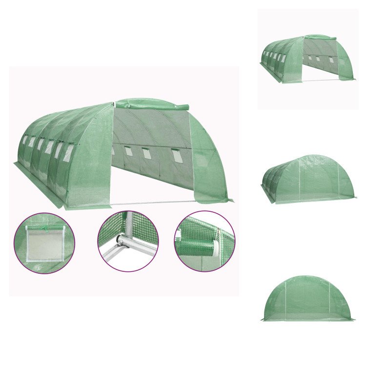 vidaXL Szklarnia 24 m² 6x4x2 m - Szklarnie