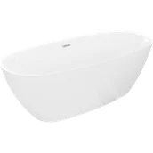 Wanny - Mexen Luvo Slim wanna wolnostojąca 170 x 75 cm, biała, przelew chrom - 52801707500-01 - miniaturka - grafika 1