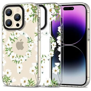 Etui ochronne MagMood do MagSafe do iPhone 15 Pro white daisy - Etui i futerały do telefonów - miniaturka - grafika 1